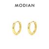 MODIAN 5 размеров Серьги-кольца из стерлингового серебра 925 пробы Простые штабелируемые Серьги-кольца Классические Базовые Золотые для Женщин Украшения