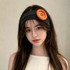 Wide Button Headband Ribbed Knit Knit Turban Band New Head Wrap  Women