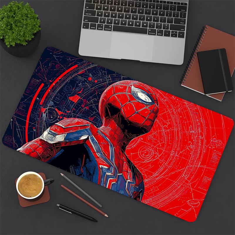 1Pc Spiderman Spiderverse Gaming Mouse Pad Keyboard Desk Mat Non-slip Rubber Lock Edge Waterproof Computer Mousepad for Office Home Decor S1135