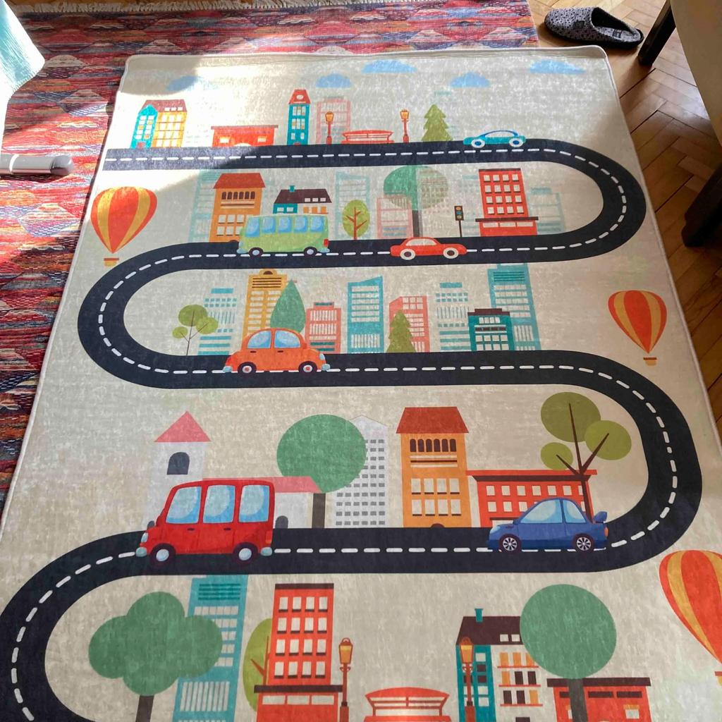 Устойчивый к пятнам машинная стирка, нескользящая основа в горошек с цифровой печатью, образовательный детский ковер нового поколения C6108