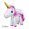 3D Standing Unicorn Foil Balloon Boy Girl Birthday Party Decoration Rainbow Unicorn Party Decoration Supplies Children Toy Gifts