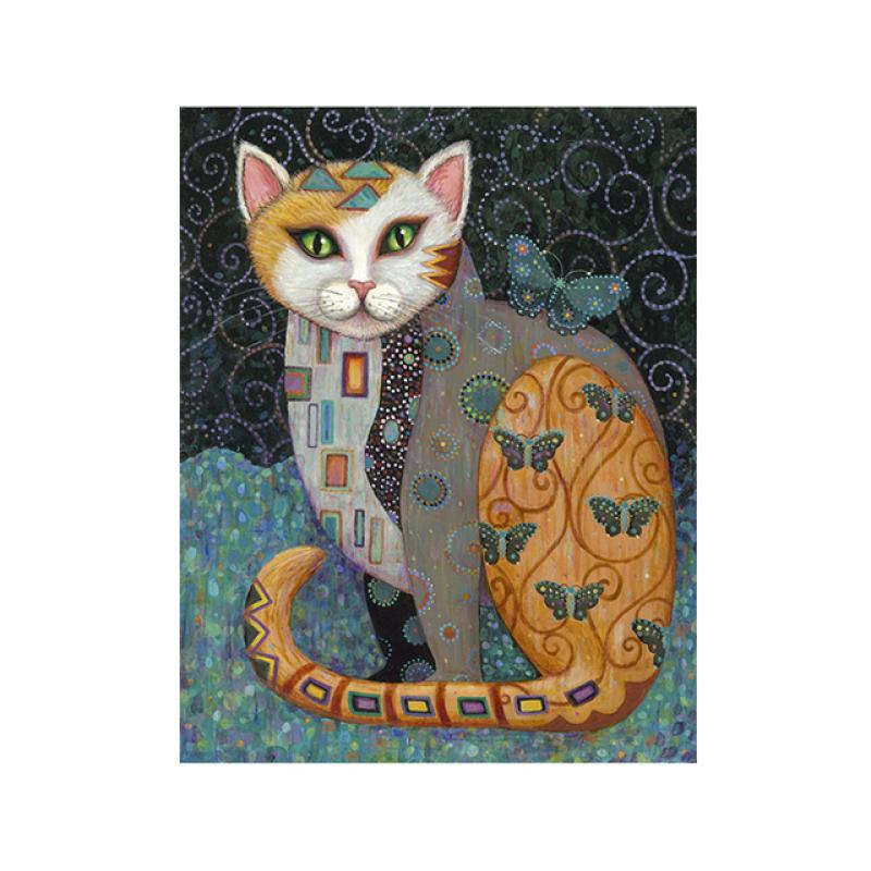 Густав Климт, Известные картины, Кошки, Искусство, Холст, Живопись, Абстрактные и милые животные, Ретро, ​​Фрески,