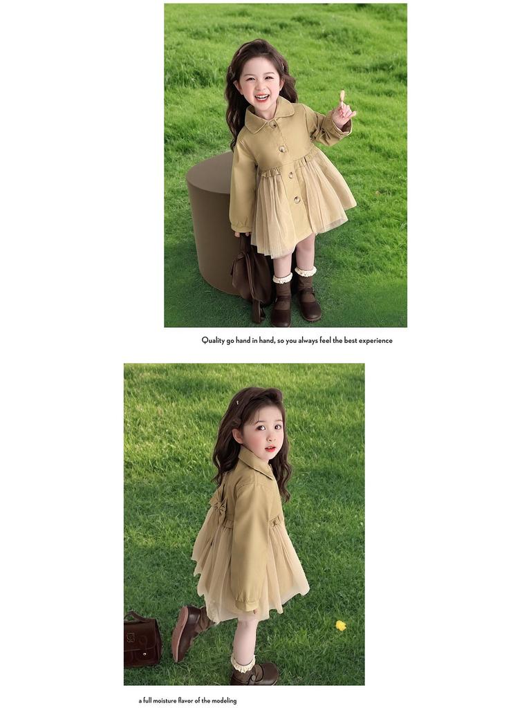 Стильный демисезонный тренч для девочек 2025