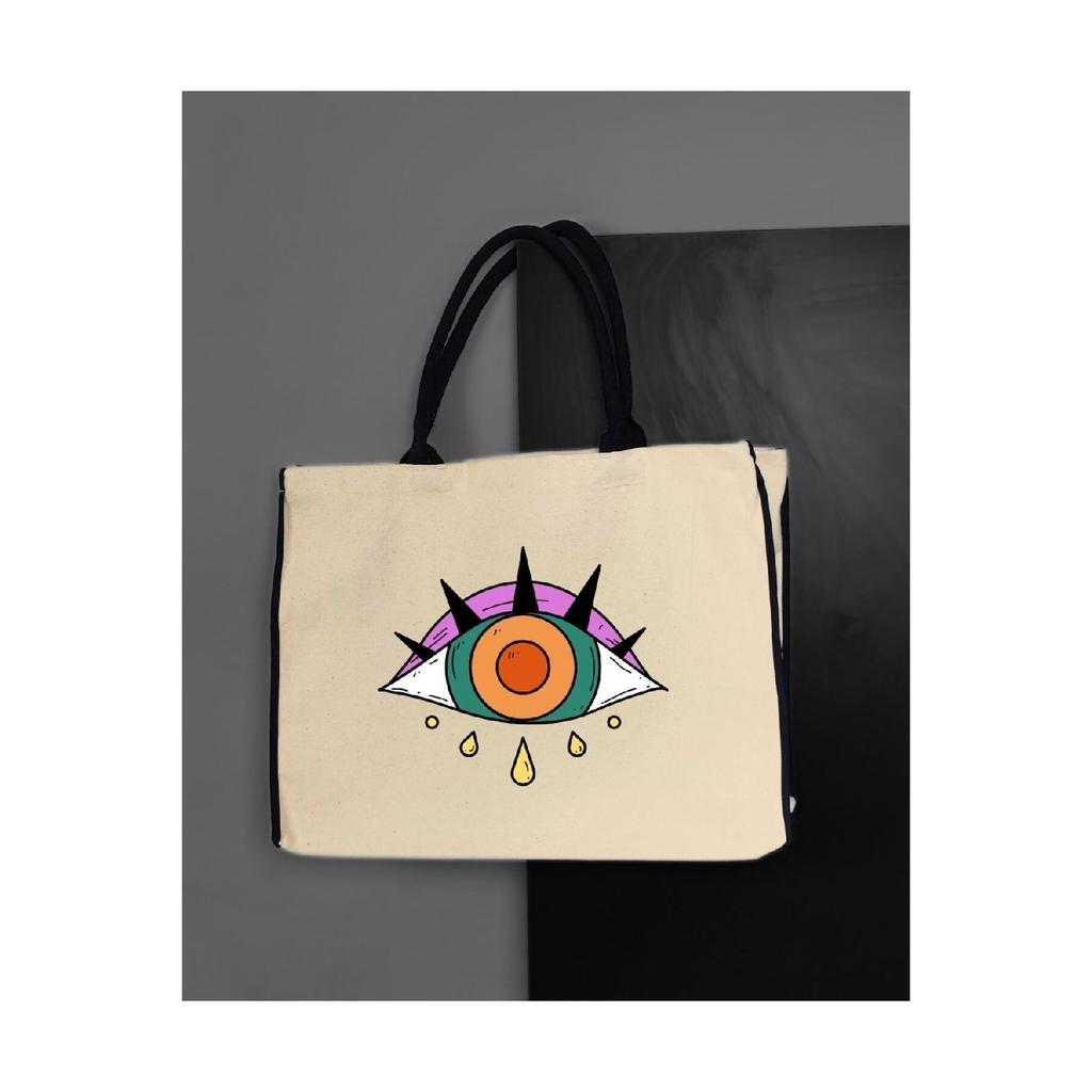 One Eye Cheerful Design Cloth Bag