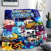 1PC Blox Fruits Patterned Flannel Blanket Suitable For All Seasons for Home Decor Warmth and Comfort Gifts Holiday Present