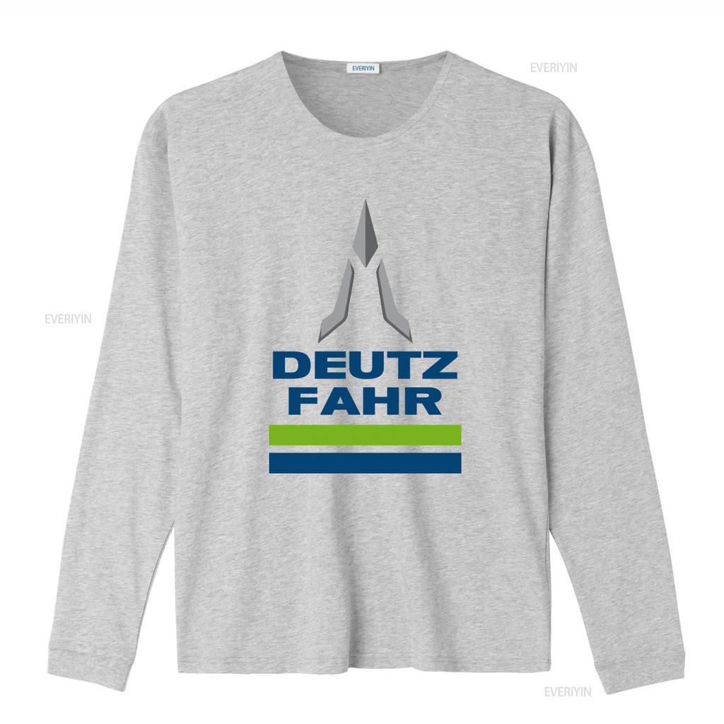 Deutz Fahr Logo Print T Shirt for Men Stylish and Comfortable vintage Washed graphic Slightly Unisex Versatile homme Casual