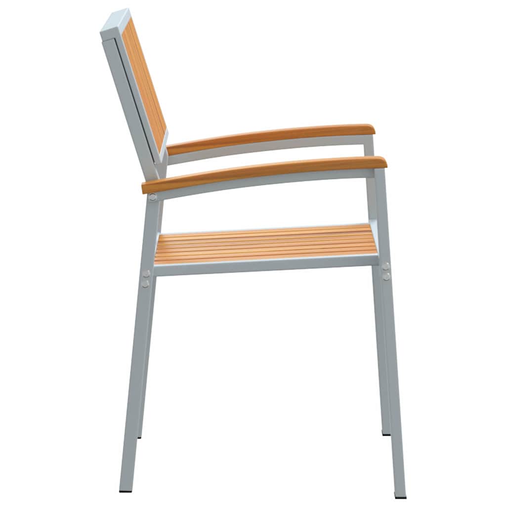 Stackable Chair 8 pcs Brown 56 x 57 x 87 cm Solid Acacia Wood