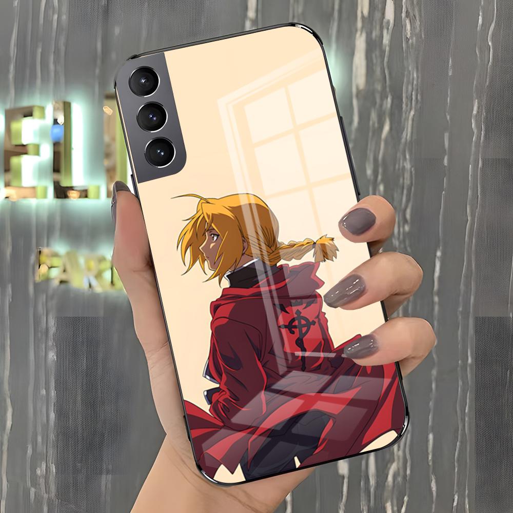 Чехол для телефона F-Fullmetal Alchemist для Samsung A25 A13 A33 5G A54 A36 A35 A56 A52 A14 Ударопрочный стеклянный чехол