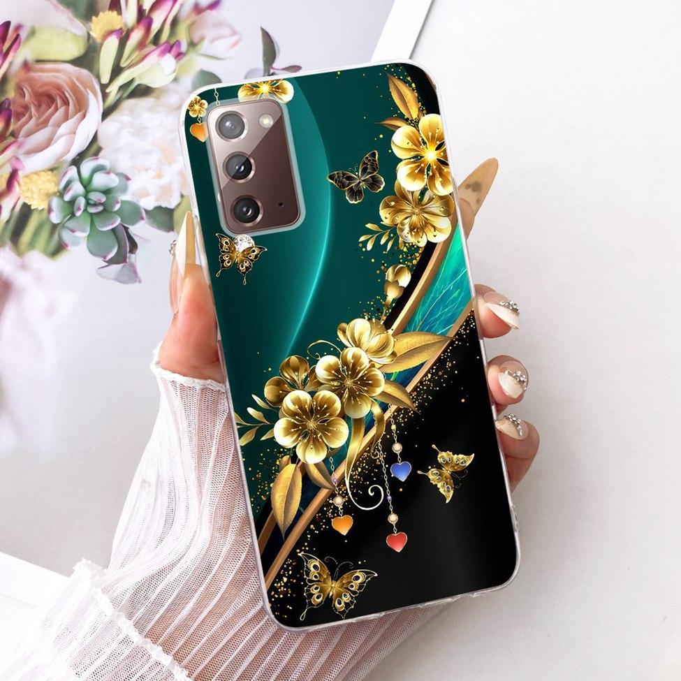 Прозрачный чехол для Samsung Galaxy Note20 5G Модный Модный Забавный Милый Расписной Чехол для Samsung Note20 5G SM-N981B SM-N981W Корпус