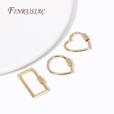 DIY Ручная Работа Ювелирные Изделия Застежки-Карабины Покрытие 14K Золотом Форма Сердца/Овала Винтовая Застежка-Спираль Для Изготовления Застежек для Цепочек Ожерелий
