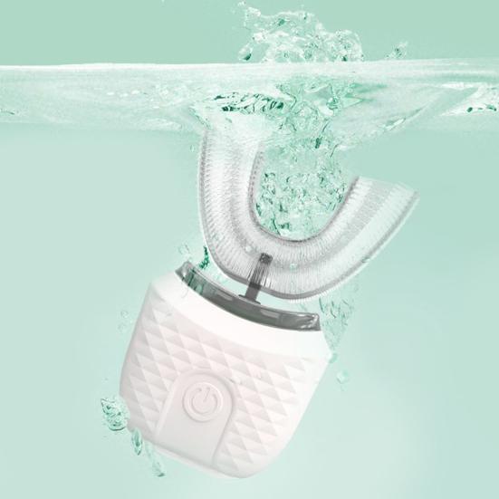 Adults U-Shaped Electric Toothbrush 3 Modes Adjustable Full Coverage Silicone Brush Heads IPX7 Waterproof Automatic Men Women Rechargeable Toothbrush