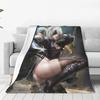 Бархатные одеяла Sex Girl NieR Automata 2B 9S, игровые одеяла для постельных принадлежностей, мягкие плюшевые тонкие одеяла для путешествий