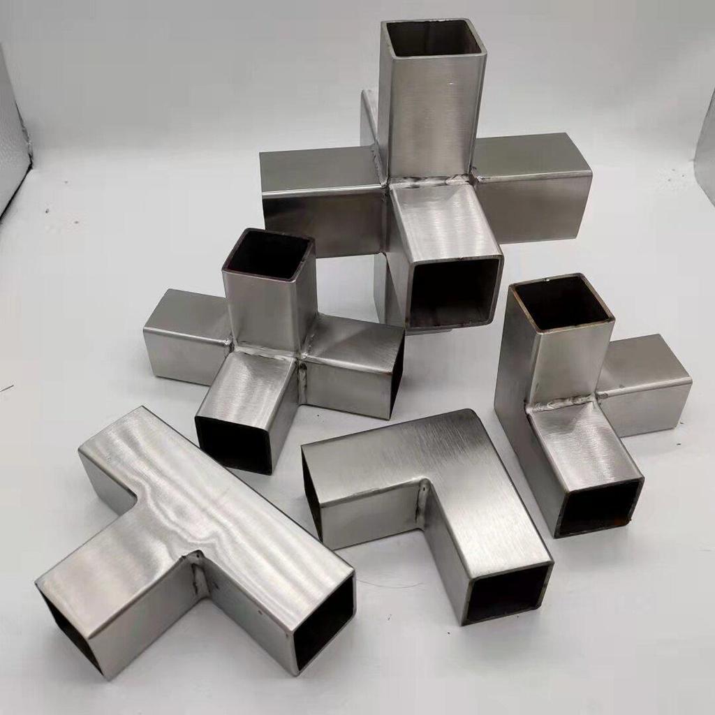 Квадратный Т-образный соединитель из нержавеющей стали 25x25 мм для полок и стеллажей
