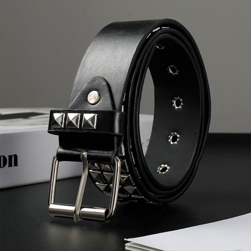 Retro Heavy Metal Belt Y2K Nightclub Rock Style Belt Trend Women's Belts Fashion Decoration