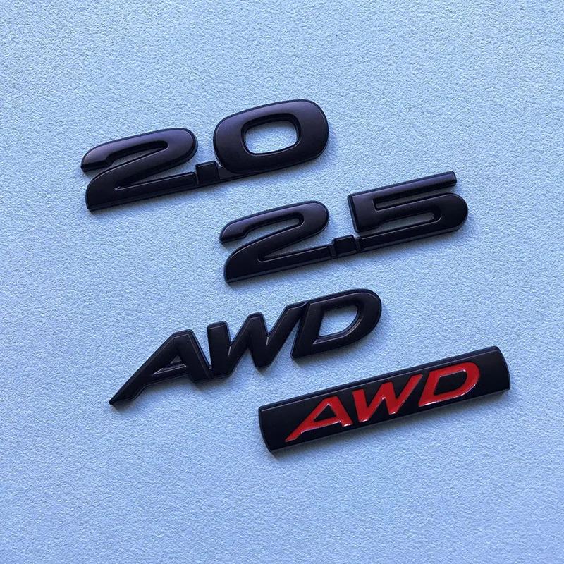 3D Metal 2.0 2.5 AWD Logo Letters Car Trunk Emblem Badge Decal 2.5 AWD Sticker Accessories