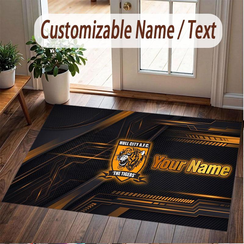 Custom Rug Hull FC Pattern Print Name Text Soft Non‑Slip Floor Carpet for Home Indoor Decoration