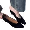 2024 Fashion Ladies Shoes Shallow Women's High Heels Hot Sale Square Toe Office and Career New Solid Heels Women Zapatos Mujer