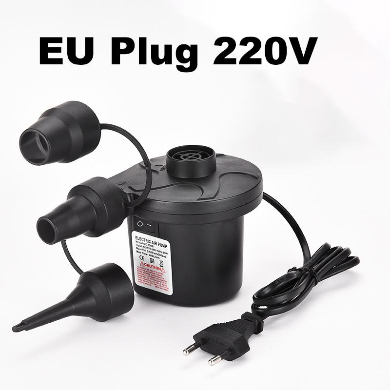12V 220V Electric Air Pump Potable Inflatable Pump Compressor For Mattress Swimming Pool Fast Air Filling Inflator Blower Nozzle