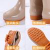 New Velvet Water Shoes Rain Shoes Female Adult Short Tube Non-slip Warm Waterproof Thickened Rain Boots Kitchen Rubber Shoes Overshoes Winter