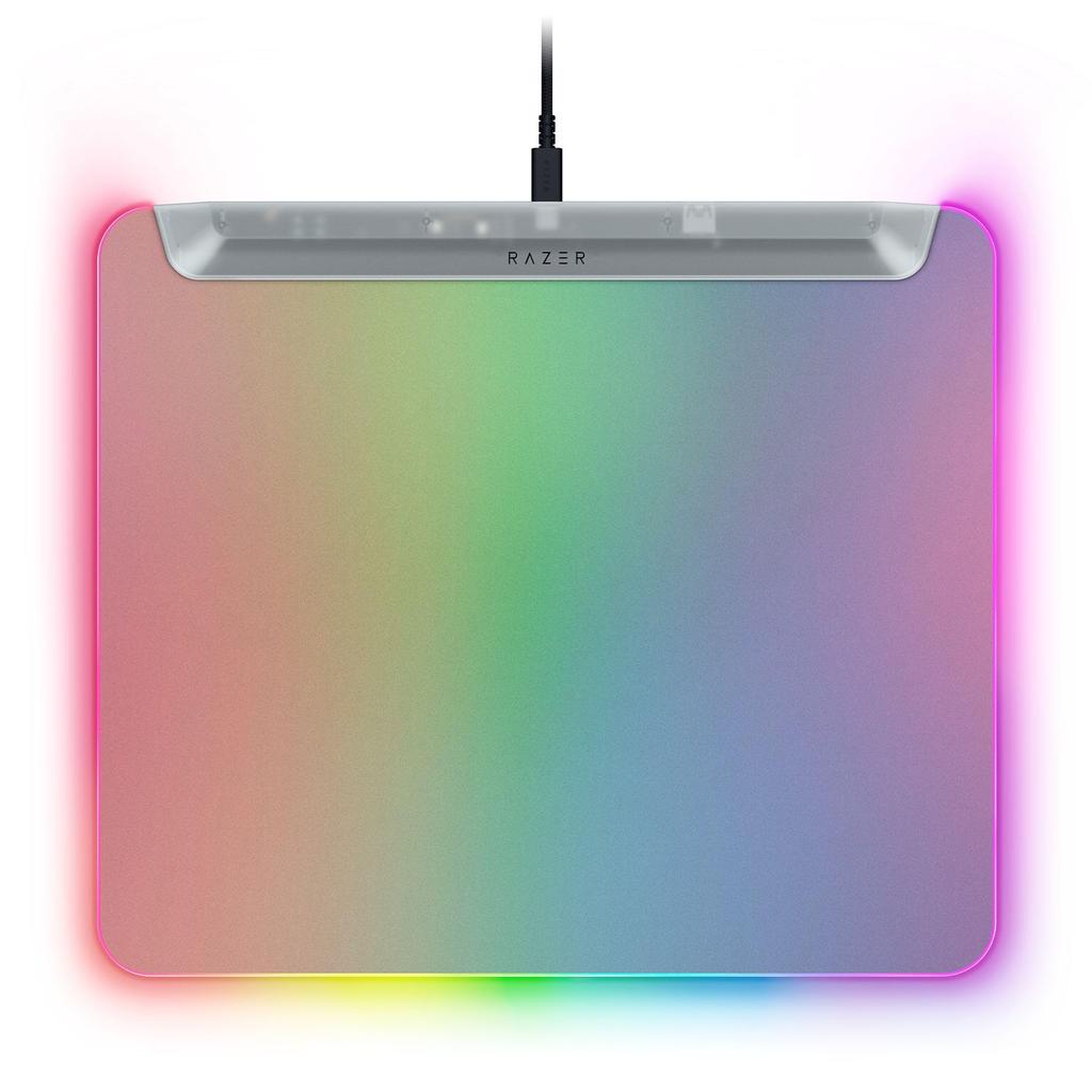 Razer Firefly V2 Pro Phantom White Edition Gaming Mousepad with 360x278 Japanese Distributor Warranty Micro-Textured Surface, Non-Slip Base, Backlit,