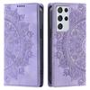 Для Samsung Galaxy S21 Ultra Чехол-бумажник с тиснением Мандала из ПУ-кожи с магнитной застежкой
