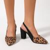 Женские леопардовые туфли на высоком каблуке, сексуальные босоножки с острым носком и каблуком-шпилькой, элегантные шикарные вечерние туфли на высоком каблуке, размер 36-42