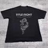 Винтажная футболка с принтом группы Title Fight, черная, с коротким рукавом, все размеры, JM836, унисекс