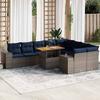VidaXL Garden Furniture Set with Cushions 10 Pcs Grey Wicker, Outdoor Sofa Set, Corner Sofa Set 3327421