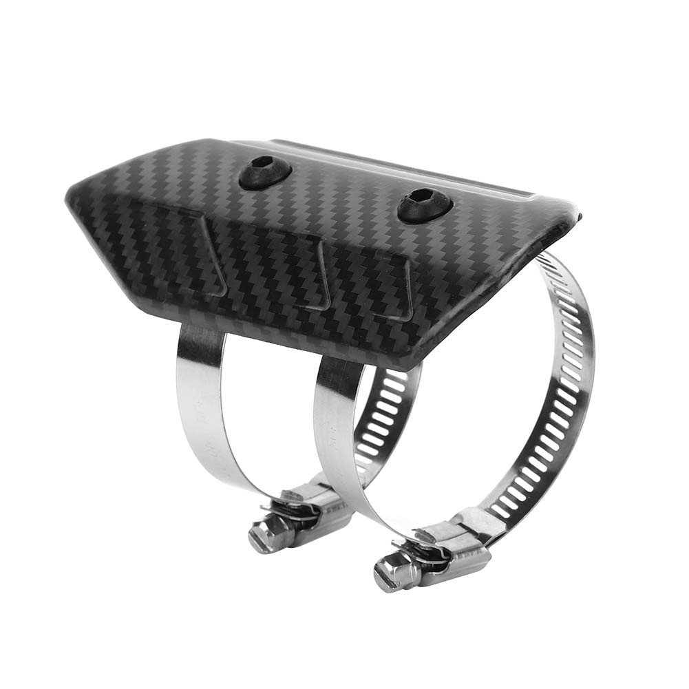 Elerose Exhaust Heat Shield Guard Cover, Dry Carbon Fiber Exhaust Mid Pipe Universal Heat Shield Kit Cover