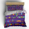 Bookshelves, books, cat, objects. Bedding sets Duvet cover sets Duvet covers Pillowcases(1*Duvet Cover 2*Pillowcases without duvet insert)