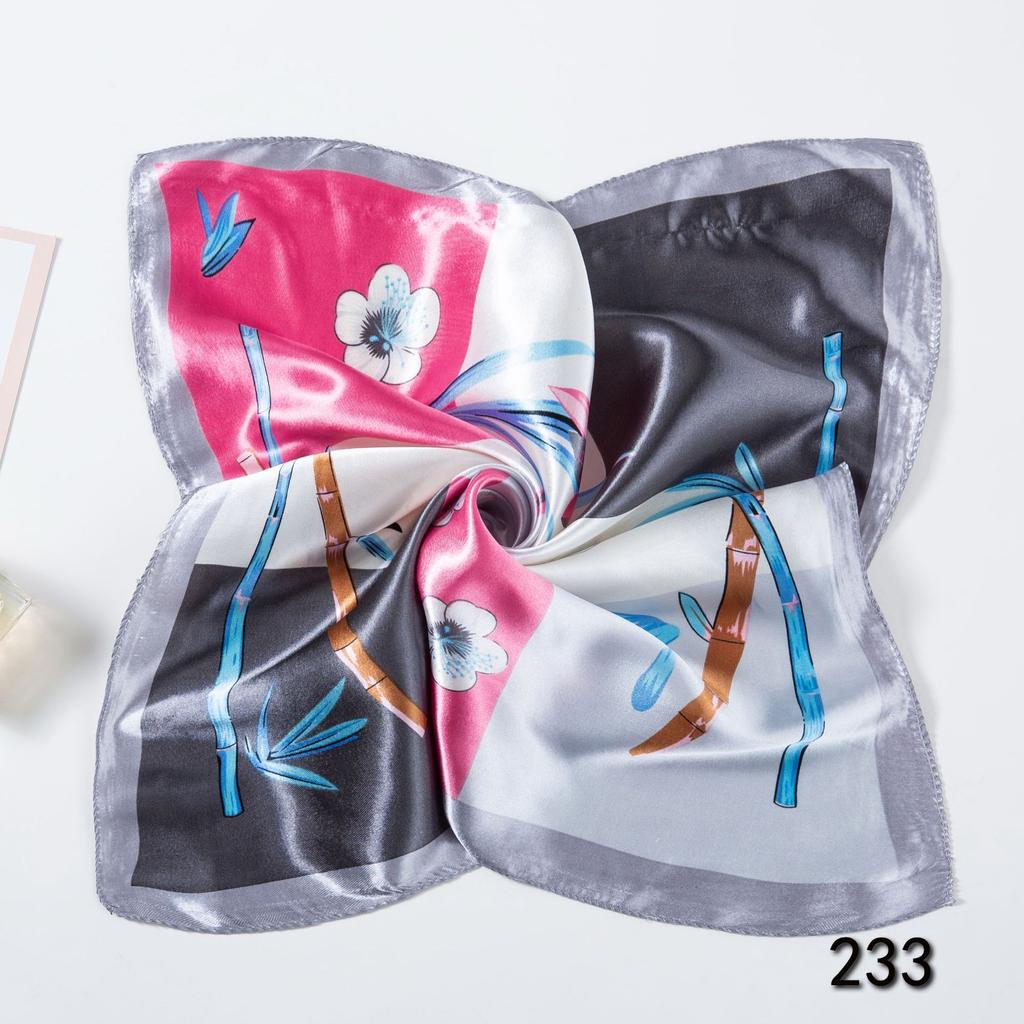 50cm Small Square Scarf Butterfly Floral Small Neck Scarf Bag Accessories Square Scarf