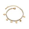 Exaggerated European and American fashion full-diamond star pendant titanium steel bracelet for women