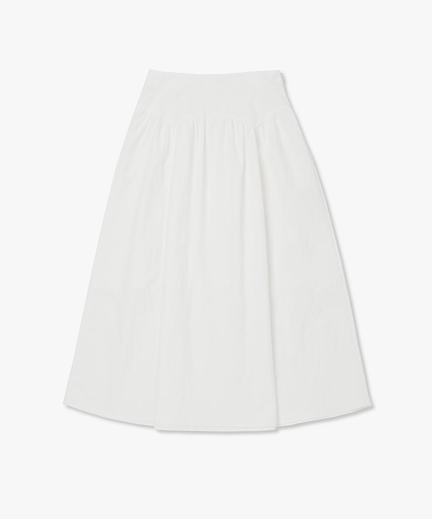 Plack Woman Cloudy Volume Skirt White
