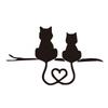 Светоотражающие мультяшные наклейки на машину с котами - Два милых кота с сердечками, царапающие наклейку