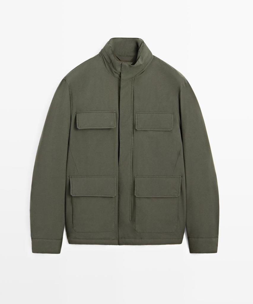 Massimo Dutti Водонепроницаемая стеганая куртка Детали карманов