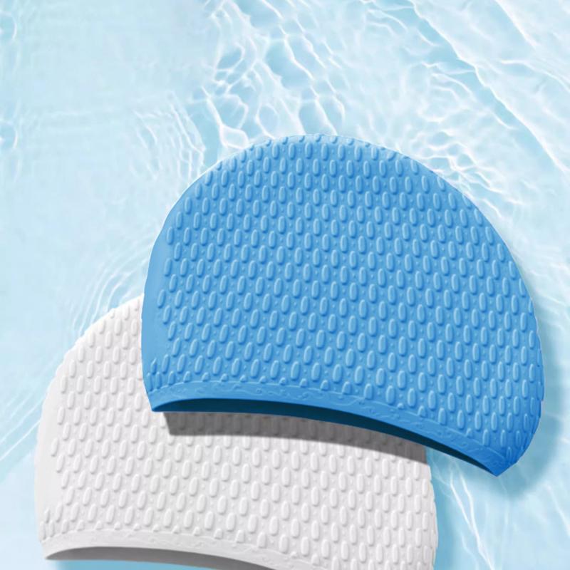 Silicone Water Drop Swimming Cap Adult Enlarged Bubble Swimming Cap Super Elastic Waterproof Ear Protection