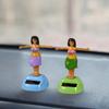 Car Decoration Dancing Doll Car Accessories Solar Power Toy Shaking Head Hawaii Swinging Animated Girl Car Ornament Car-styling
