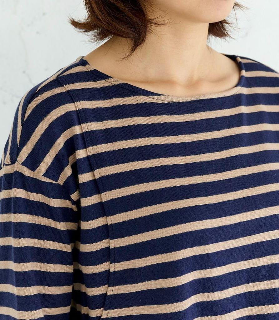 Хлопковая кайма для кормящих мам, топы, темно-синий x коричневый [Mohouse]