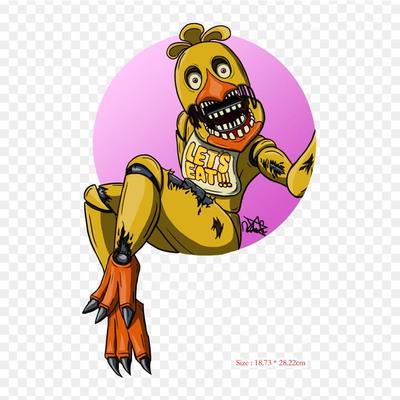 Five Nights At Freddy's Chica The Chicken Five Nights термопереносная печать с термопереносом, виниловые нашивки, наклейки для одежды, аппликации «сделай сам», моющиеся нашивки