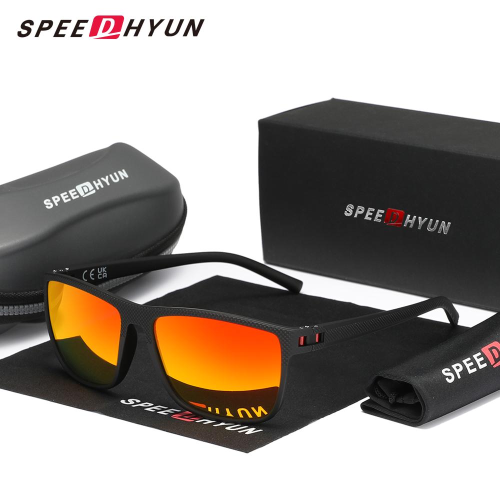 Солнцезащитные очки SPEEDHYUN с антибликовым покрытием, матовый черный металл