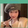Elegant Mohair Beret For Women Stylish Winter Warmth Large Fit Hat