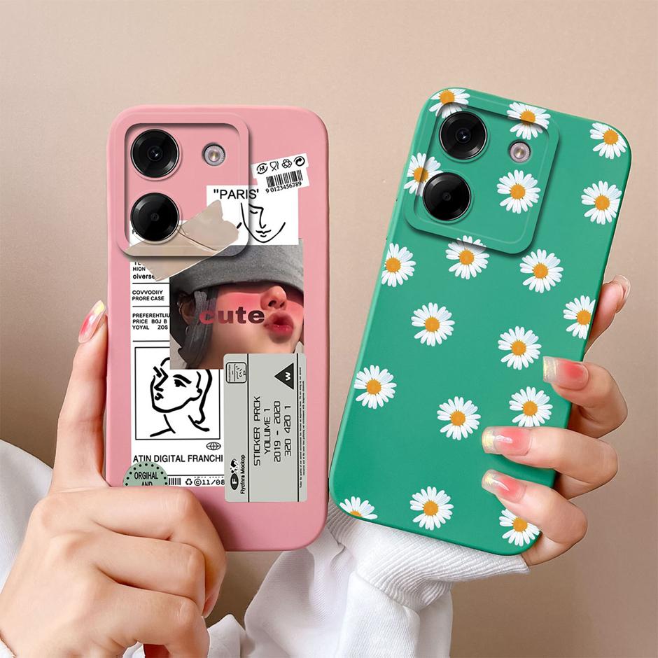 For Xiaomi Poco M7 Pro 5G Case Cute Cartoon Sweet Girl Silicone Soft Protective Back Cover For XiaomiPocoM7 Pro 5G Fundas Coque