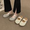 Flat-bottomed Mesh Yarn Half-drag Women's Hollow and Breathable Sandals 2025 Summer New Models with Skirts Baotou Slippers