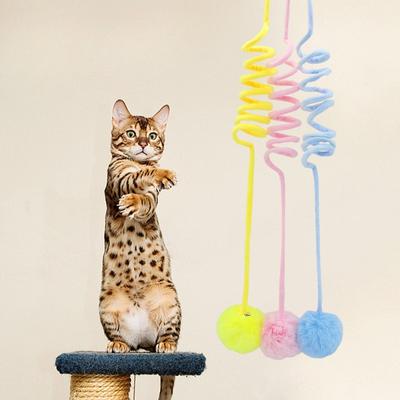 Тип присоски Весенний кролик из меха, Игрушки для кошек, Мячики для дразнения кошек, Интерактивные мячики для развлечения, Зоотовары