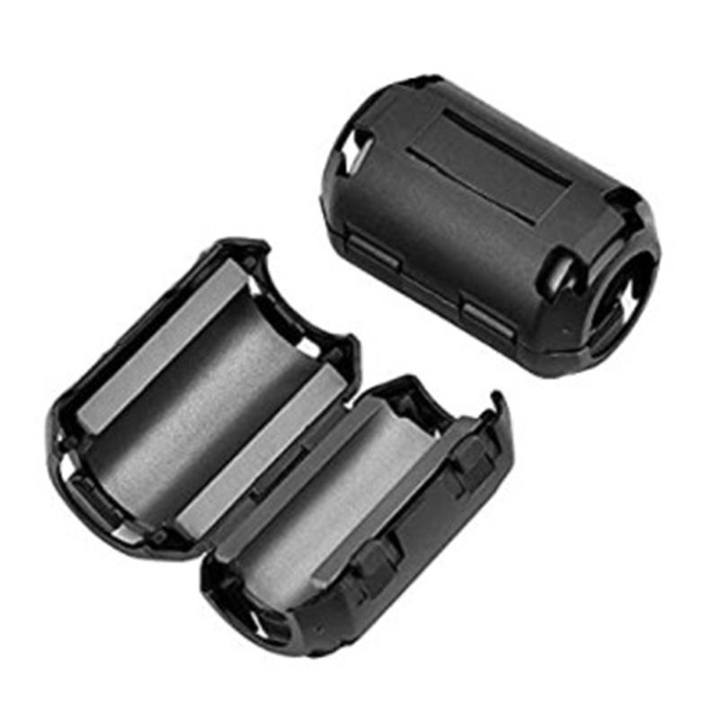 3Pc Ring Core Ferrite Bead Clamp Choke Coil Emi Rfi Noise Filter Clip Snap Cable