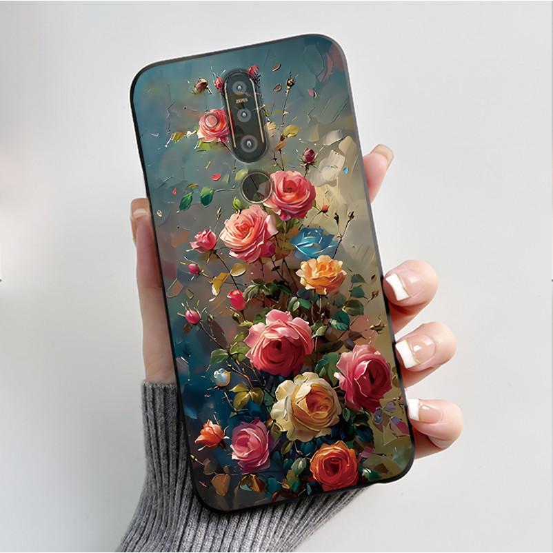 Пеналы с принтом для Nokia 8.1 plus/NOKIA X71/Nokia 8 Мягкий силиконовый чехол для Nokia 8 Sirocco Чехол Милый Цветочный Мультяшный Корпус