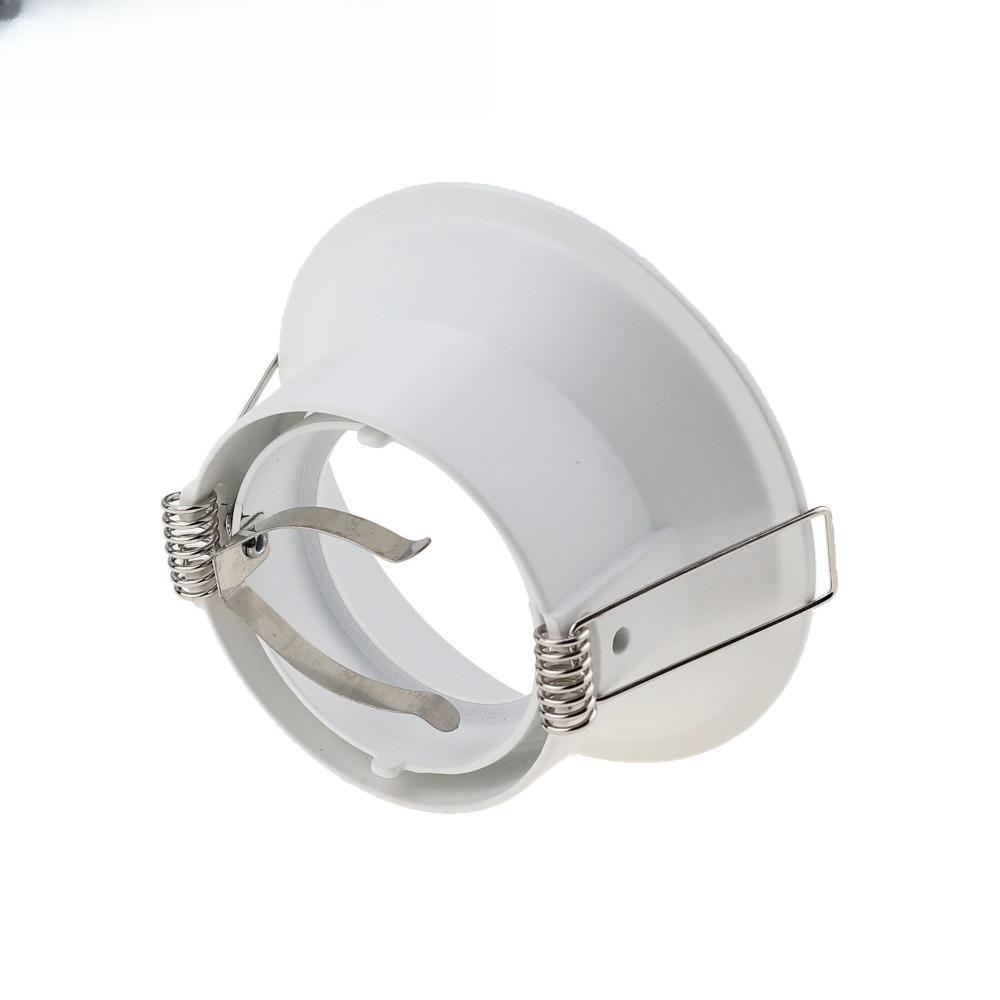 10/50Pcs MR16 Anti-glare Round Embedded Downlight, Aluminum Narrow Side Ceiling Lamp Shell GU10 Engineering Spotlight Cup Holder