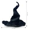 Headgear Wizard Black Hat Devil Cap Large Ruched Witch Hat Festivals Halloween Witch Hat  Adult