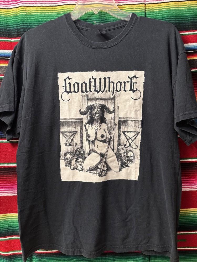 Редкая черная футболка Goatwhore Death Black Все размеры S-345XL Подарок Забавная унисекс футболка