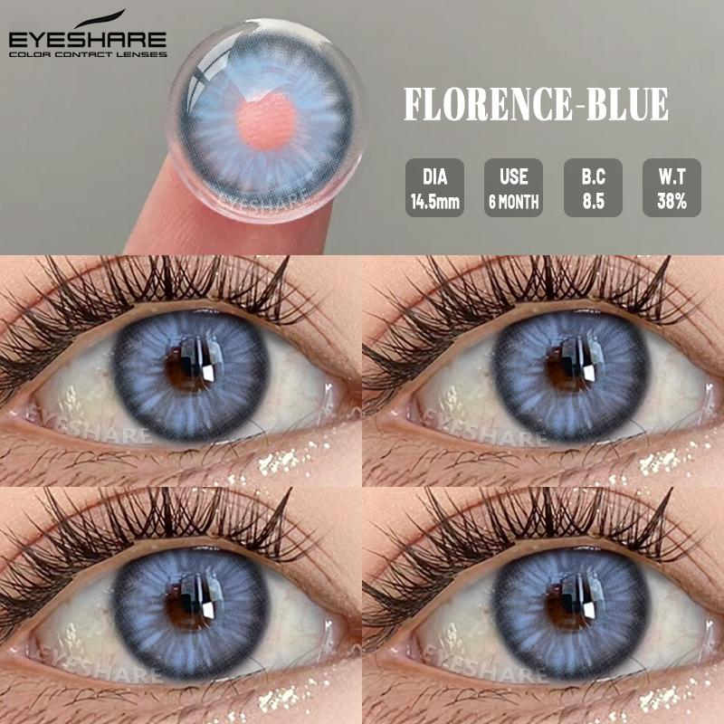 Eyeshare 2 шт. цветные контактные линзы для глаз Аврора, сине-зеленые цветные линзы, ежегодные косметические контактные линзы для глаз, косметический макияж